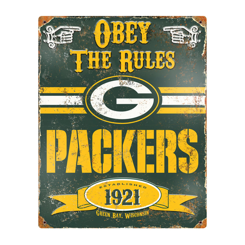 Letrero Metálico Green Bay Packers The Party Animal