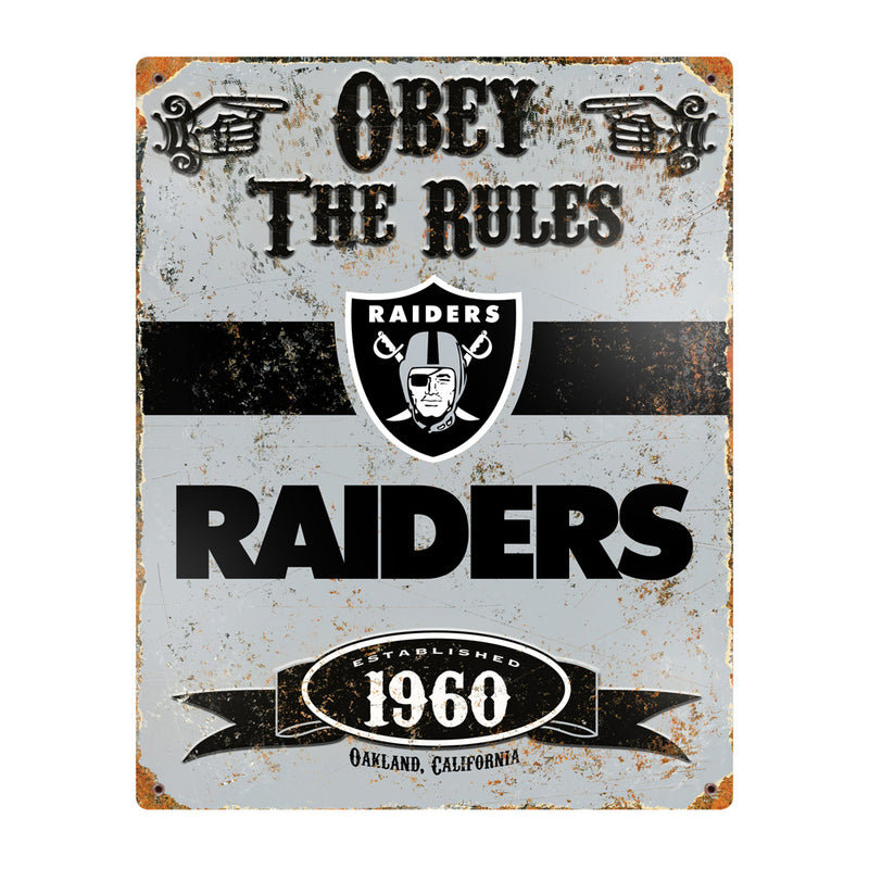 Letrero Metálico Las Vegas Raiders The Party Animal