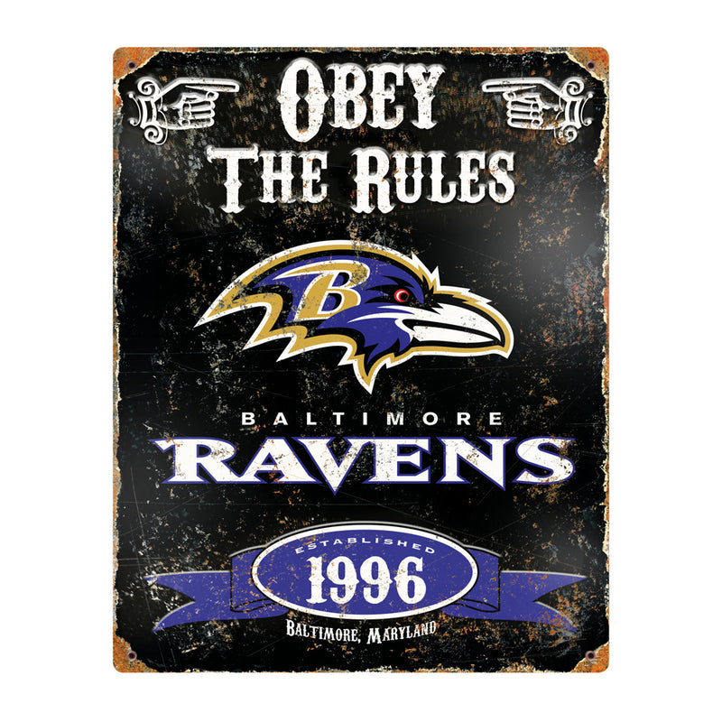 Letrero Metálico Baltimore Ravens The Party Animal