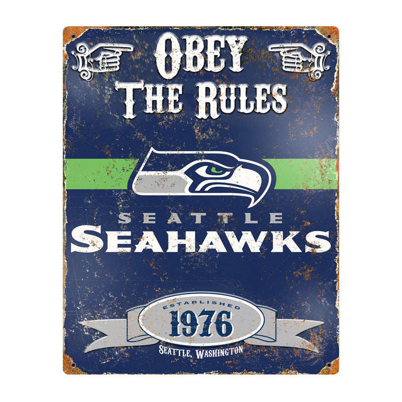 Letrero Metálico Seattle Seahawks The Party Animal