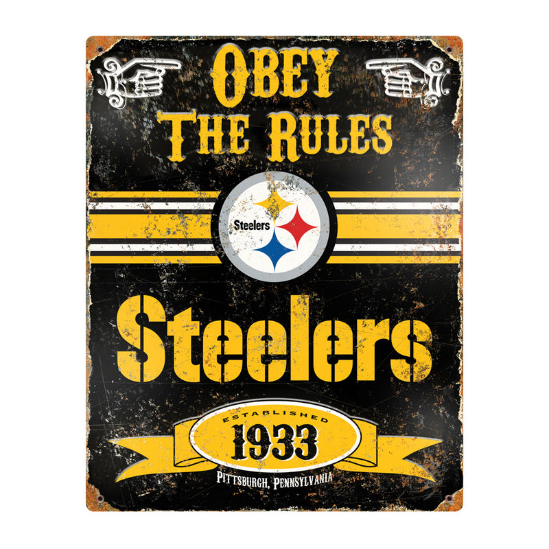 Letrero Metálico Pittsburgh Steelers The Party Animal