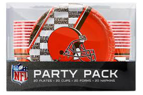 Set de Platos y Vasos Desechables Cleveland Browns Party Pack Duck House Café