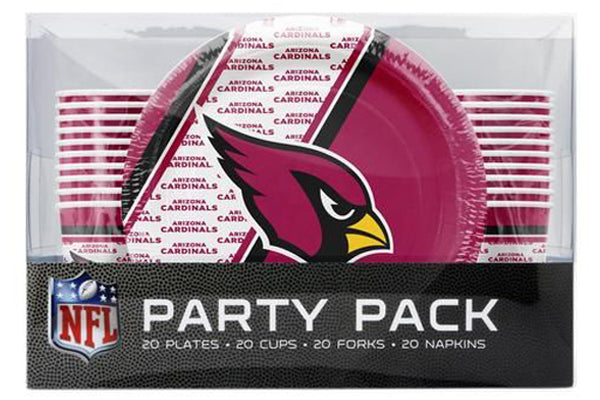 Set de Platos y Vasos Desechables Arizona Cardinals Party Pack Duck House