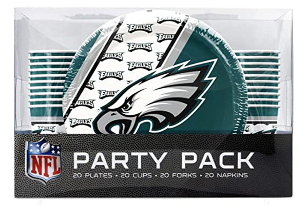 Set de Platos y Vasos Desechables Philadelphia Eagles Party Pack Duck House