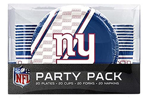 Set de Platos y Vasos Desechables New York Giants Party Pack Duck House