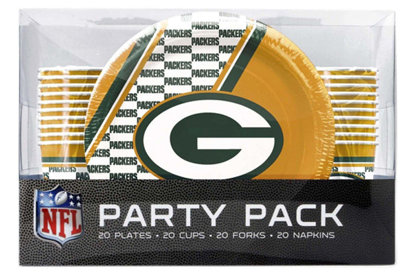 Set de Platos y Vasos Desechables Green Bay Packers Party Pack Duck House
