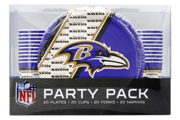 Set de Platos y Vasos Desechables Baltimore Ravens Party Pack Duck House