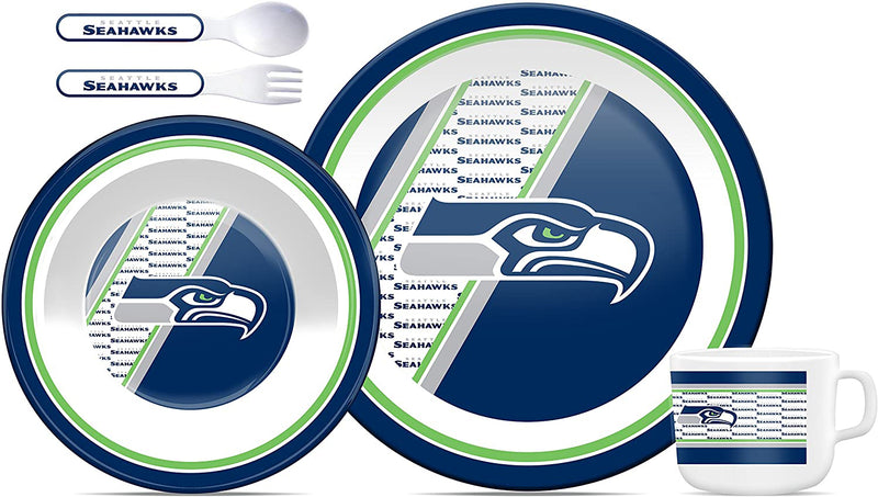 Juego de Platos Seattle Seahawks Dinner Set Duck House Niño