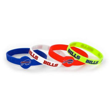 Llavero Buffalo Bills Silicone Bracelet Pack de 4 Aminco