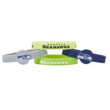 Llavero Seattle Seahawks Silicone Bracelet Pack de 4 Aminco