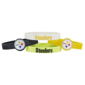 Pulsera Pittsburgh Steelers Silicone Bracelet Pack de 4