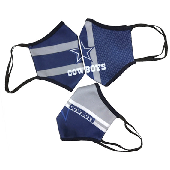Cubrebocas Dallas Cowboys Tripack