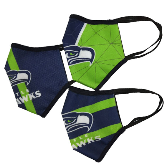Cubrebocas Seattle Seahawks Tripack