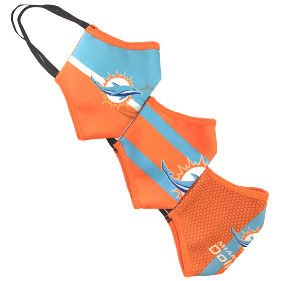 Cubrebocas Miami Dolphins Tripack