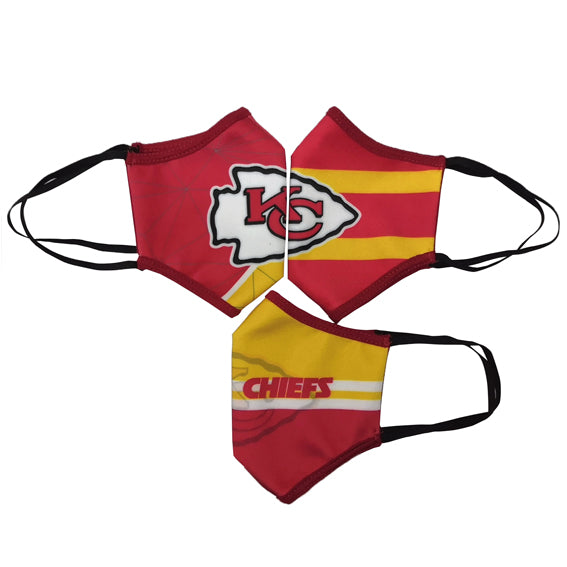 Cubrebocas Kansas City Chiefs Tripack