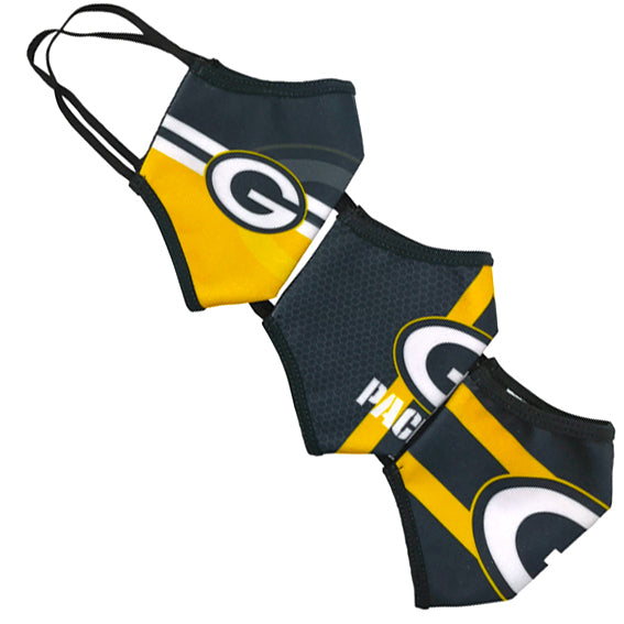 Cubrebocas Green Bay Packers Tripack