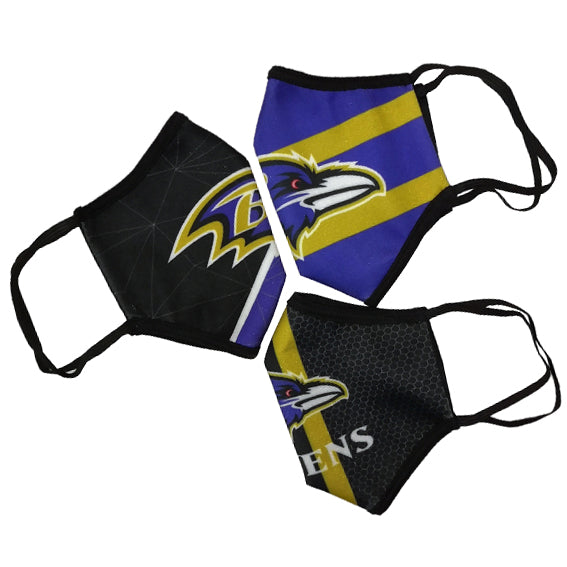 Cubrebocas Baltimore Ravens Tripack