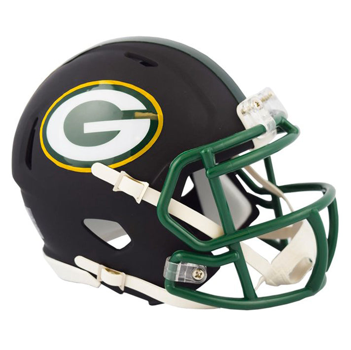 Minicasco Green Bay Packers Speed Flat Riddell Negro