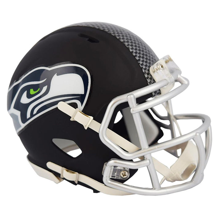 Minicasco Seattle Seahawks Speed Flat Riddell Negro