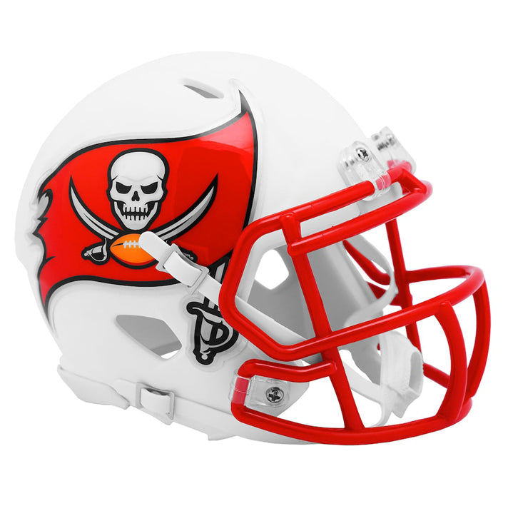 Minicasco Tampa Bay Buccaneers Speed Flat Riddell Blanco