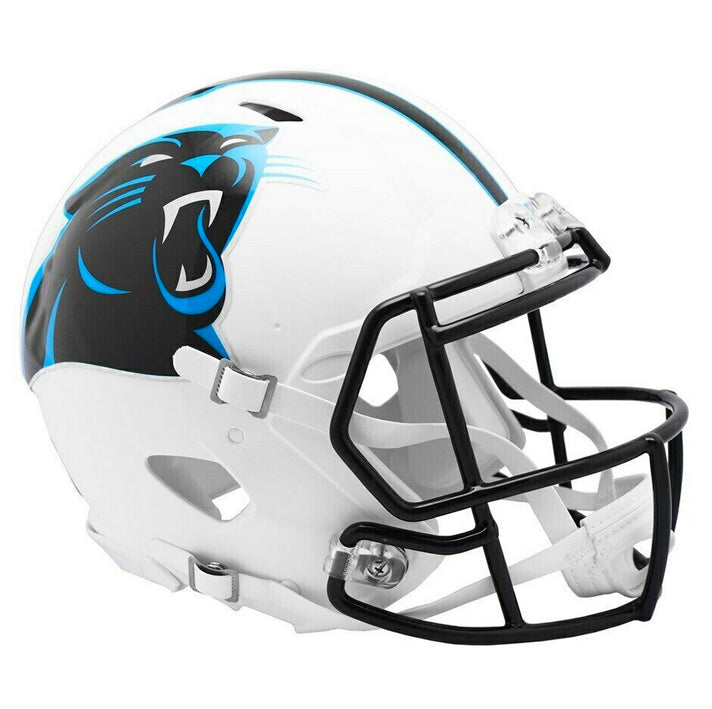 Minicasco Carolina Panthers Speed Flat Riddell Blanco