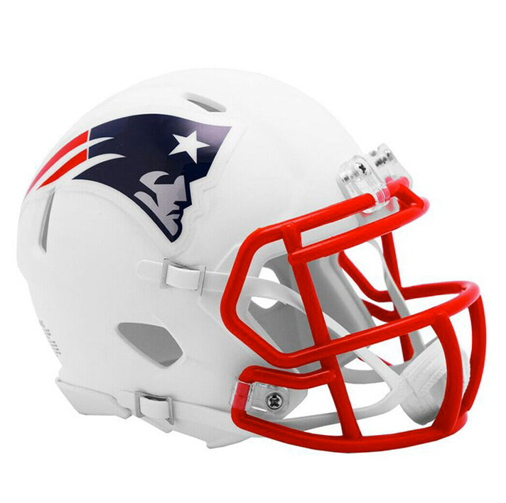 Minicasco New England Patriots Speed Flat Riddell Blanco