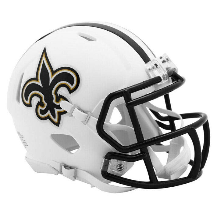 Minicasco New Orleans Saints Speed Flat Riddell Blanco