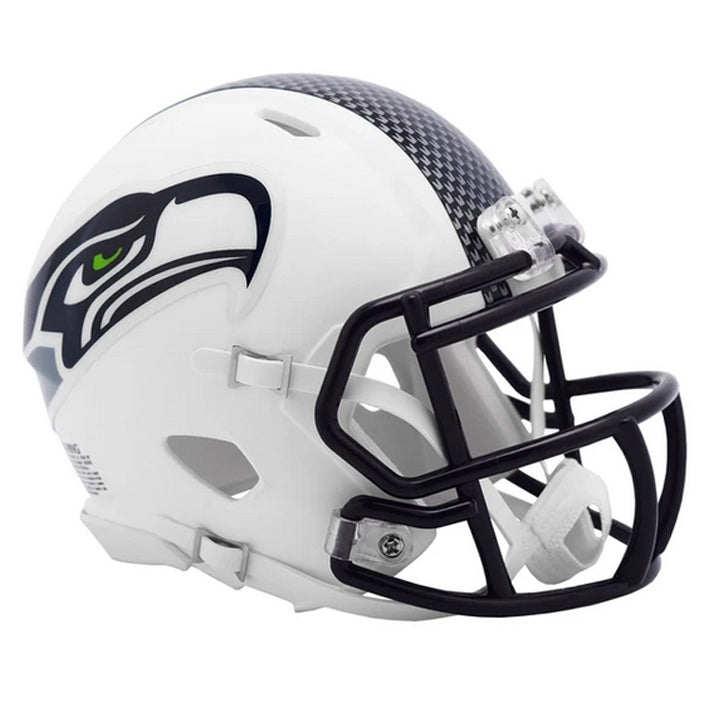 Minicasco Seattle Seahawks Speed Flat Riddell Blanco