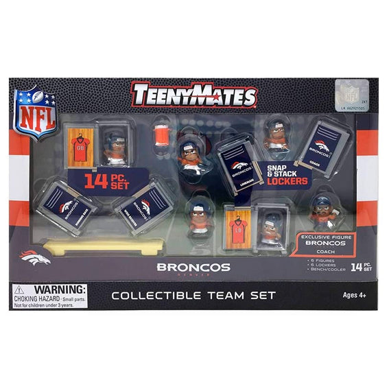 Figura Coleccionable Denver Broncos Set Teenymates Inc The Party Animal