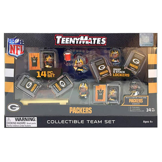 Figura Coleccionable Green Bay Packers Set Teenymates Inc The Party Animal
