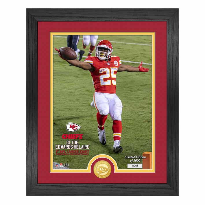 Fotografía de Colección Kansas City Chiefs Career Clyde Edwards The Highland Mint
