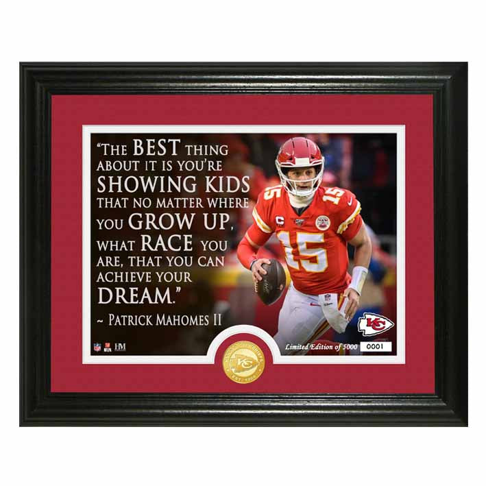 Fotografía de Colección Kansas City Chiefs Quote Photo Patrick Mahomes The Highland Mint