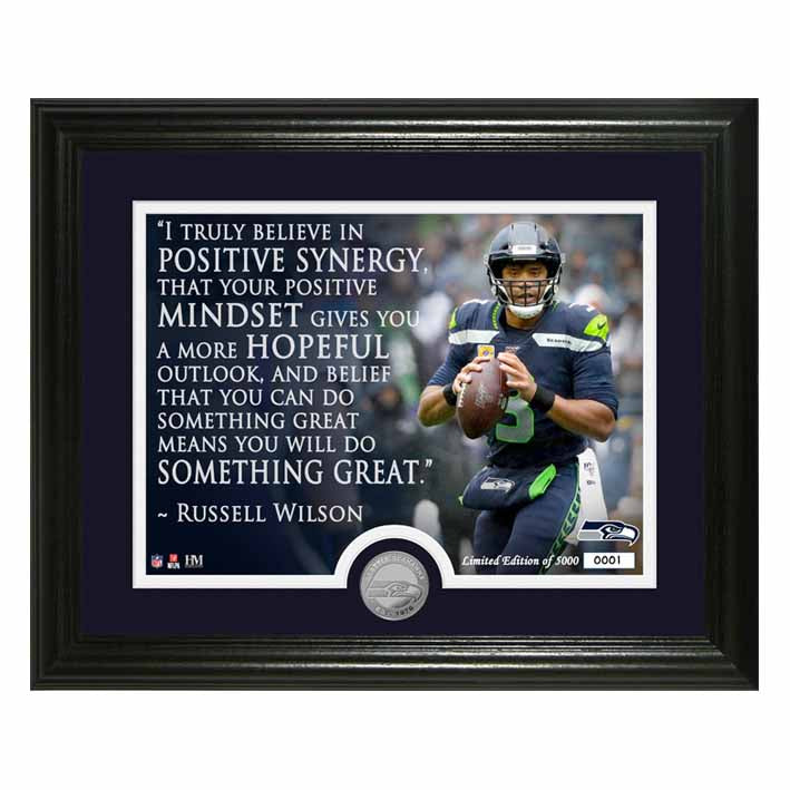 Fotografía de Colección Seattle Seahawks Quote Photo Russell Wilson The Highland Mint