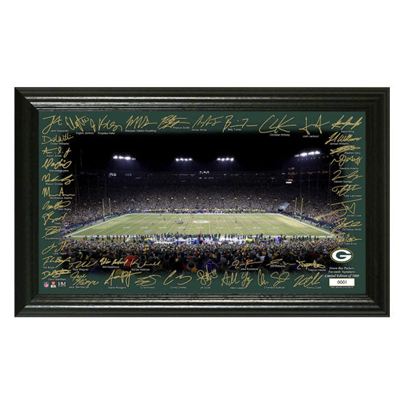 Fotografía Autografiada Green Bay Packers Signatures Highland Mint