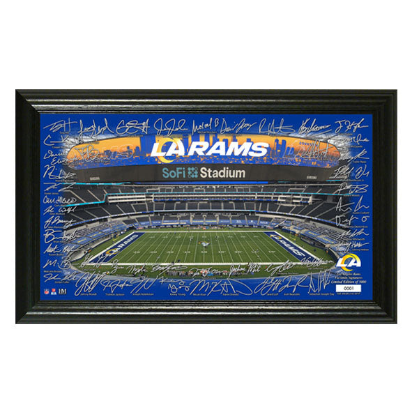 Fotografía Autografiada Los Angeles Rams Signatures Highland Mint