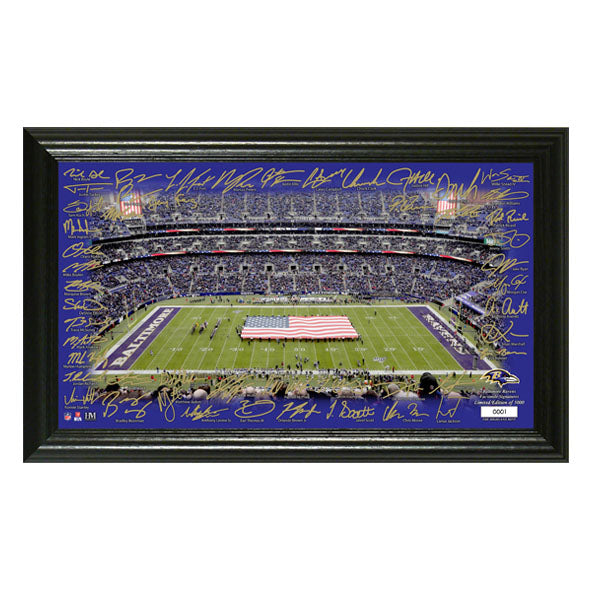 Fotografía Autografiada Baltimore Ravens Signatures Highland Mint