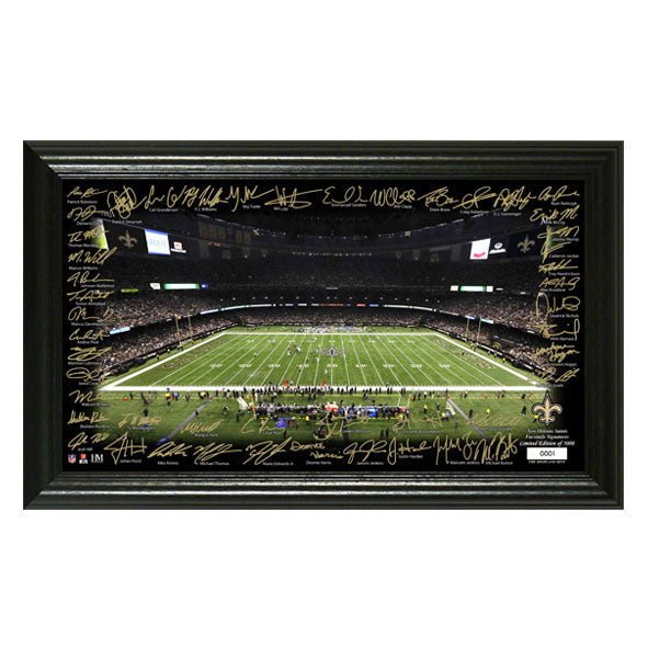 Fotografía Autografiada New Orleans Saints Signatures Highland Mint