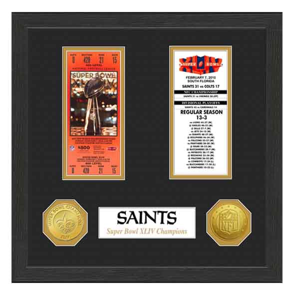 Boleto Conmemorativo Super Bowl New Orleans Saints Highland Mint