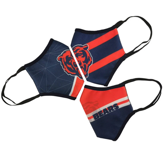 Cubrebocas Chicago Bears Tripack