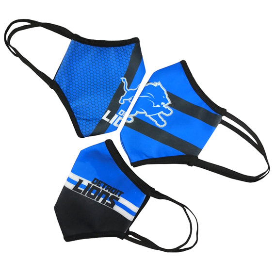 Cubrebocas Detroit Lions Tripack