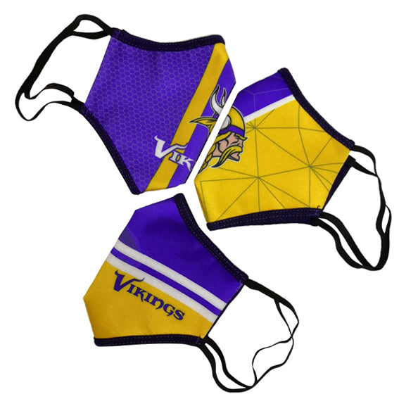 Cubrebocas Minnesota Vikings Tripack