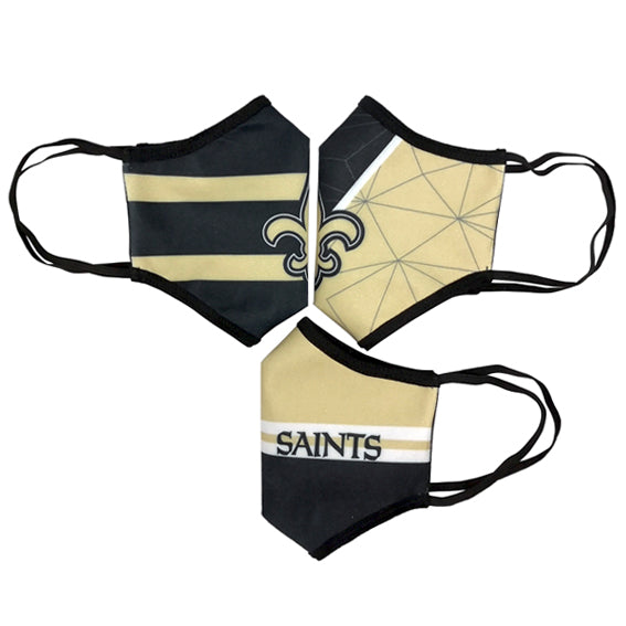 Cubrebocas New Orleans Saints Tripack