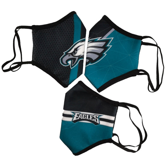 Cubrebocas Philadelphia Eagles Tripack