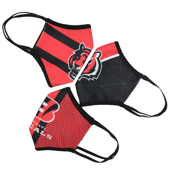 Cubrebocas Cincinnati Bengals Tripack