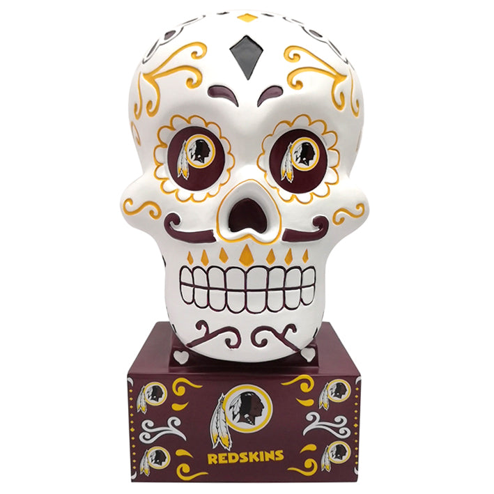 Figura Día de Muertos Washington Football Team Sugar Skull Statue Evergreen Verde