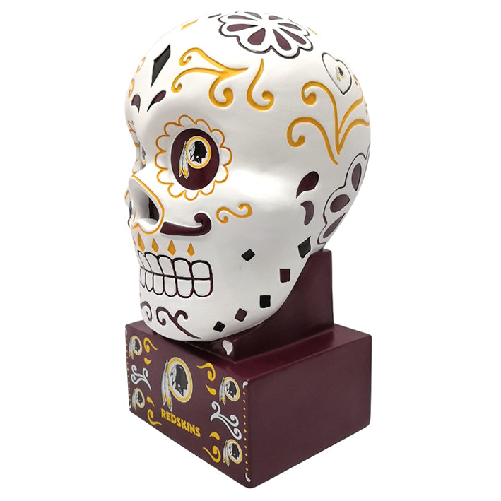 Figura Día de Muertos Washington Football Team Sugar Skull Statue Evergreen Verde