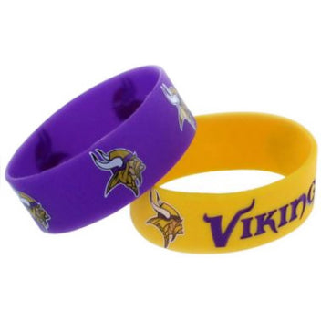 Llavero Minnesota Vikings Wide Bracelets Pack de 2 Aminco