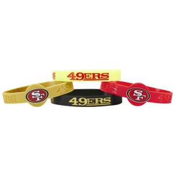 Llavero San Francisco 49ers Silicone Bracelet Pack de 4 Aminco