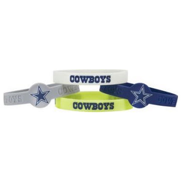 Llavero Dallas Cowboys Silicone Bracelet Pack de 4 Aminco