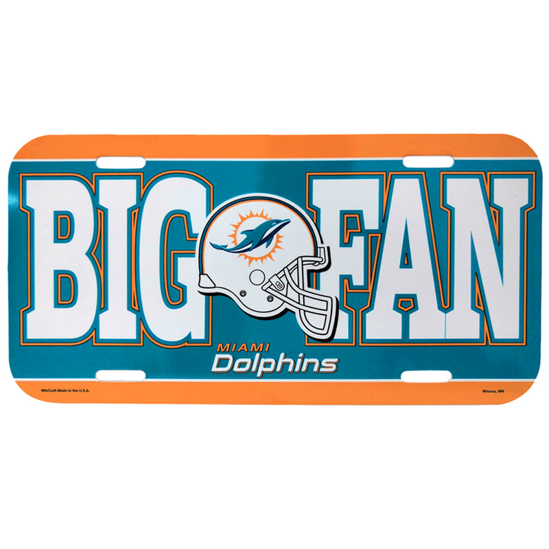 Placa Decorativa Miami Dolphins Big Fan WinCraft